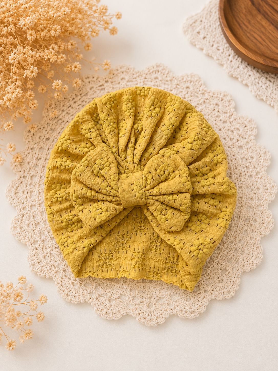 Mufflet Mustard Baby Turban Cap